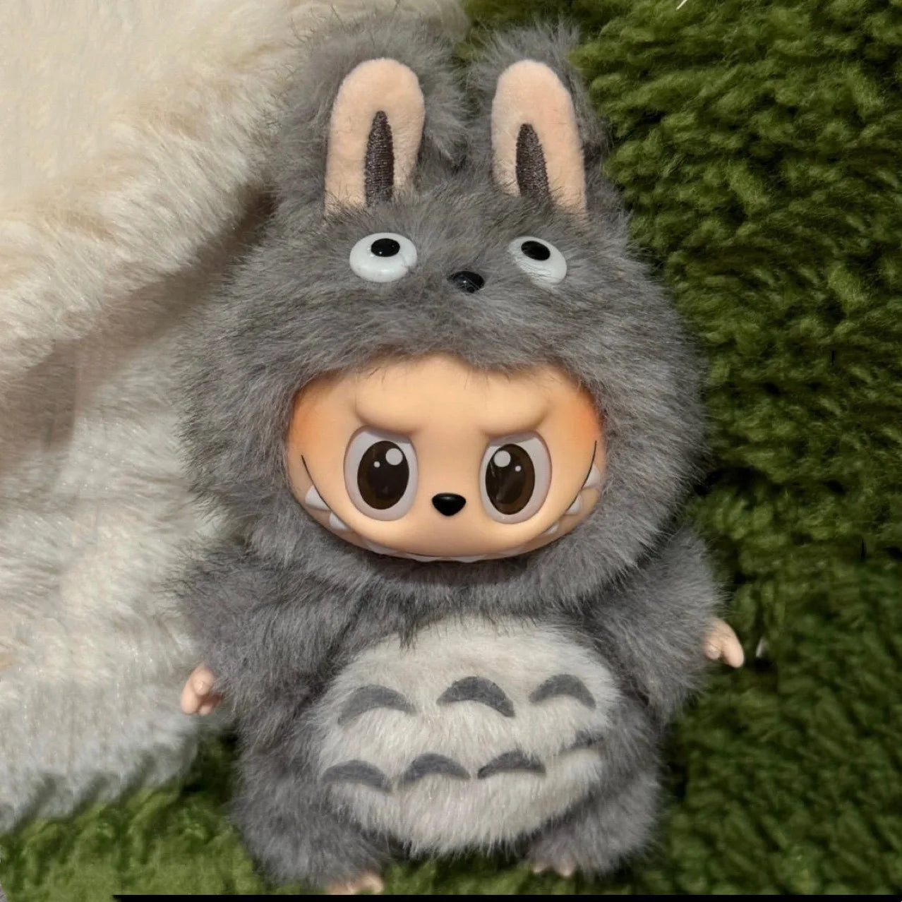 Suit for 17Cm Labubu Doll Clothes for Cute Totoro-Inspired Figure, Standing Pose Keychain, V1V2V3Ccessories, DIY Plush Outfit
