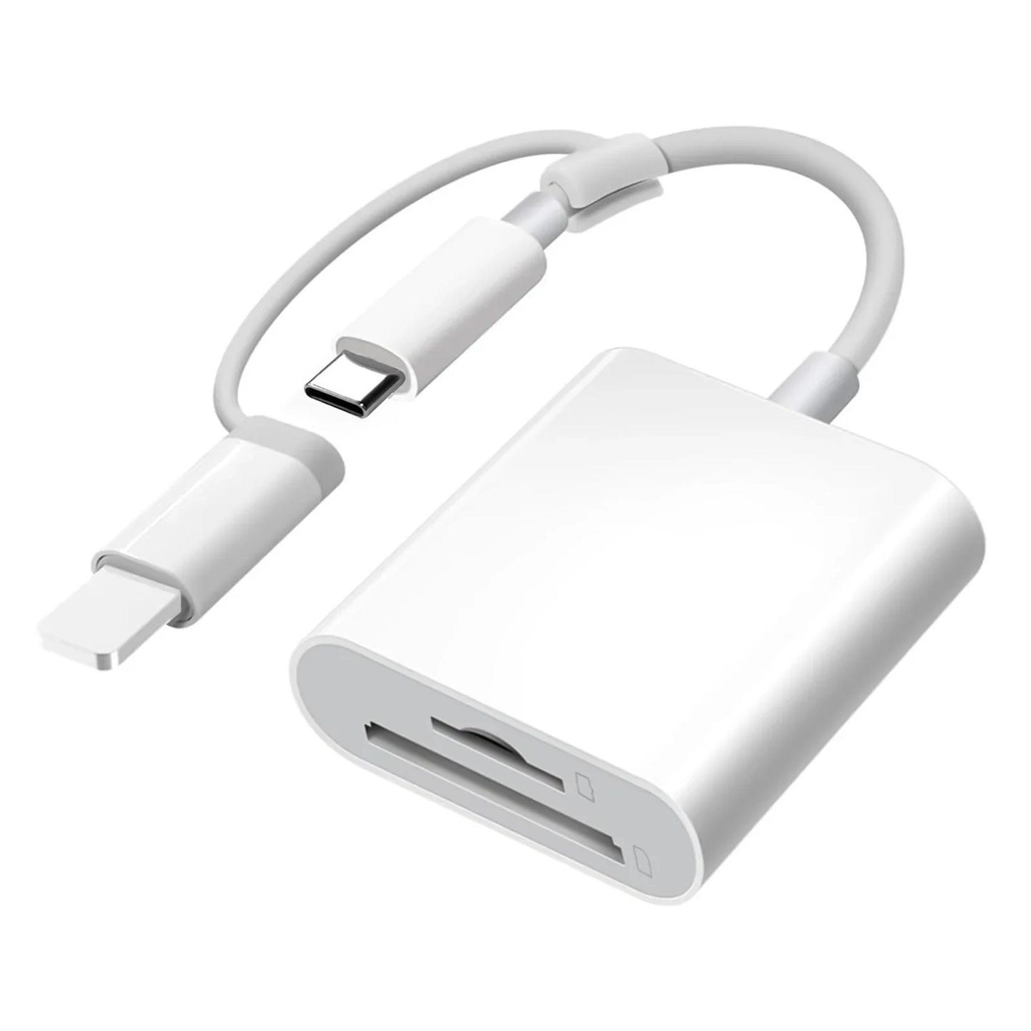 Universal TF/SD Card Reader for Iphone Type-C 30W Charging Micro SD Card Reader Memory Card Reader Plug and Play SD Card Adapter