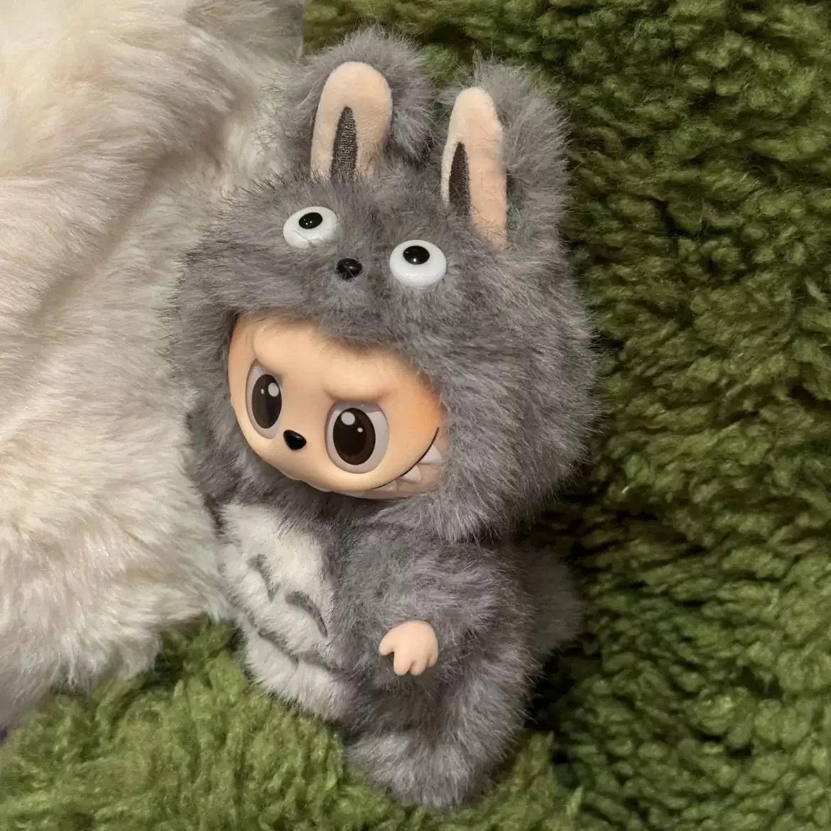 Suit for 17Cm Labubu Doll Clothes for Cute Totoro-Inspired Figure, Standing Pose Keychain, V1V2V3Ccessories, DIY Plush Outfit