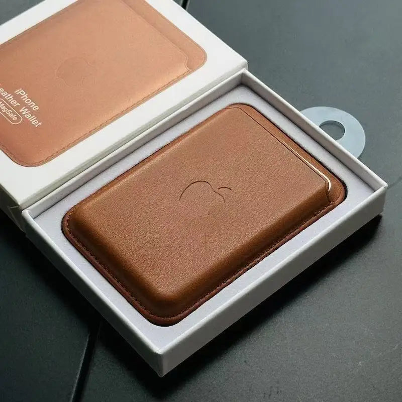 Original Leather Magsafe Wallet Magnetic Card Holder Case for Iphone 15 14 12 11 13 16 17 Pro Max Cases Cover Accessories