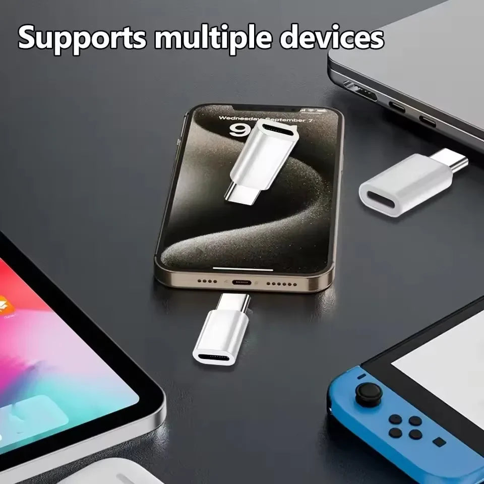 IOS to USB C Fast Charging Adaptador Lightnning to Type C Adapter USB C Data Transfer Converter for Iphone 16 15 Samsung Google