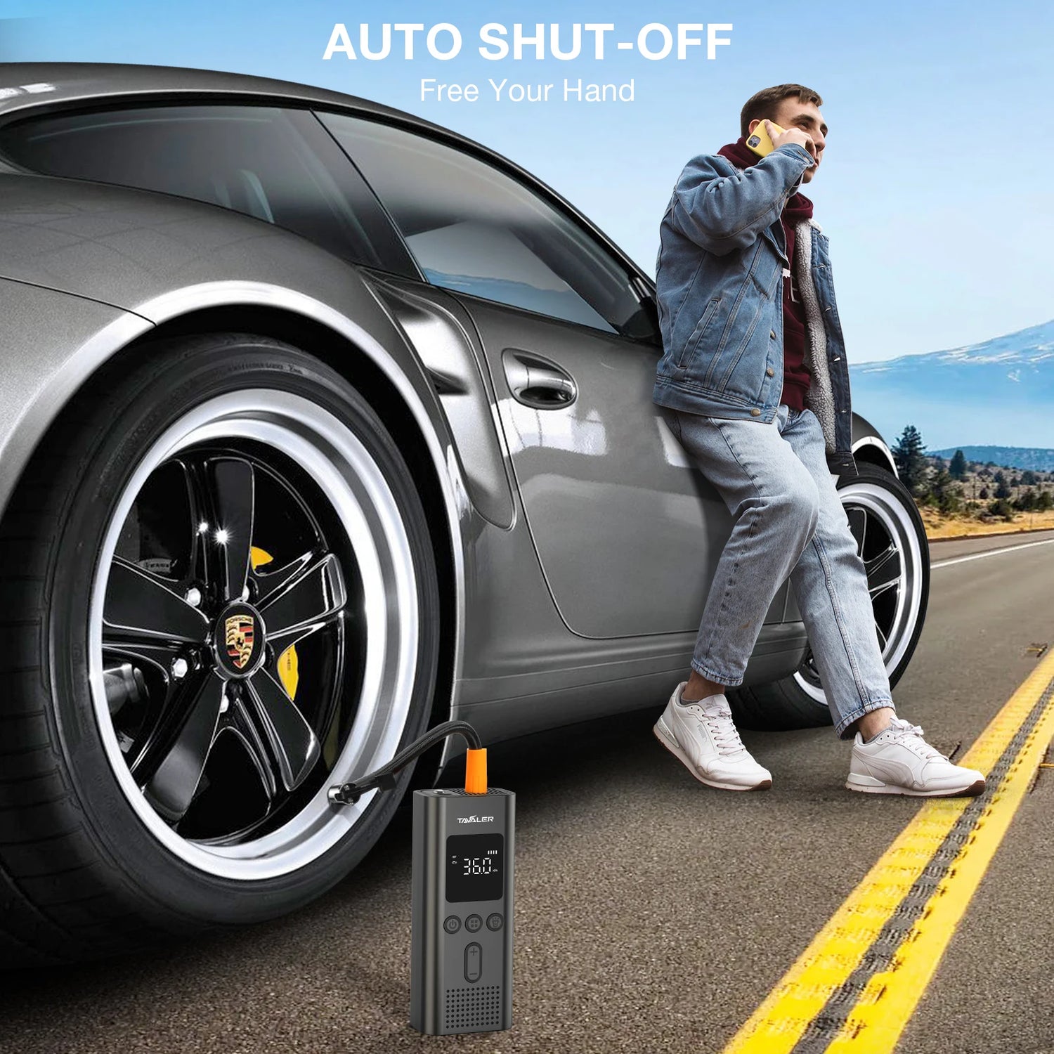 Wireless Air Pump 150Psi Portable Electric Tire Inflator for Car Bicycle Motorcycle Air Compressor Injector Bike Accessories
